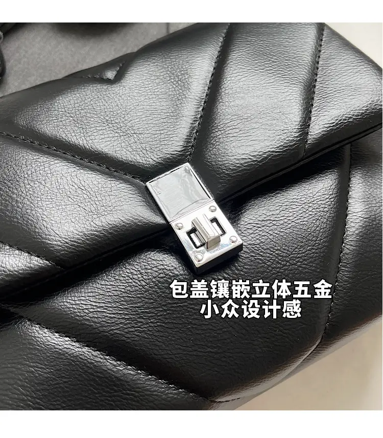 White Quilted Chain Commuter Bag for Women — feature 3