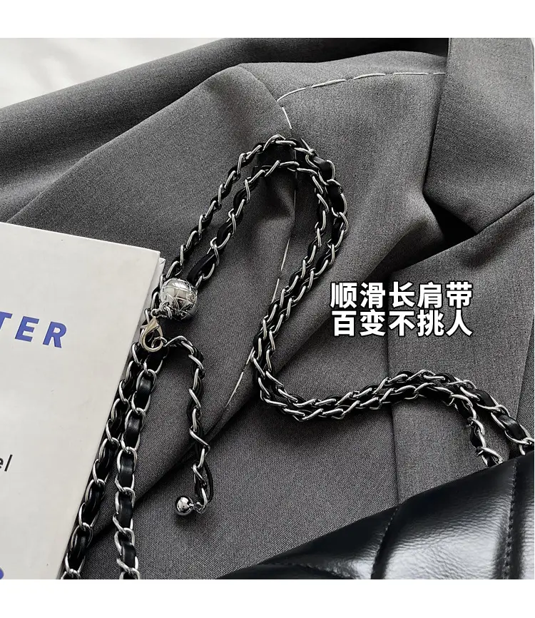 White Quilted Chain Commuter Bag for Women — feature 4