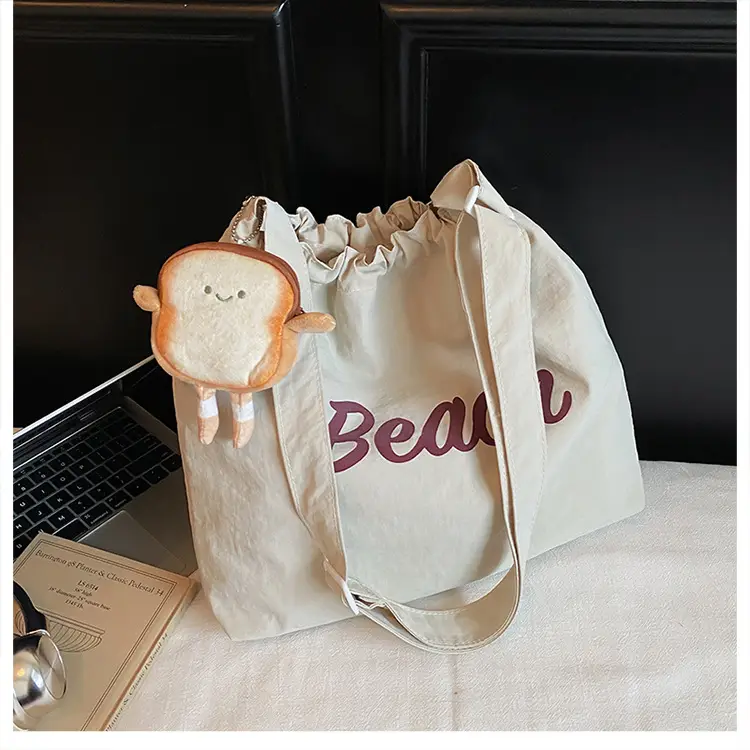 Women's Yellow Printed Tote Bag with Cute Doll — feature 13