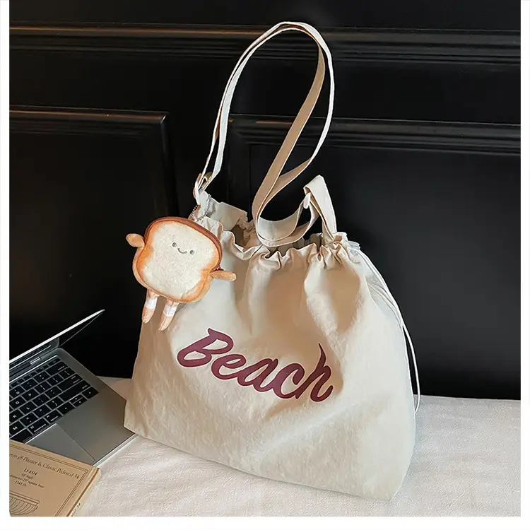 Women's Yellow Printed Tote Bag with Cute Doll — feature 14