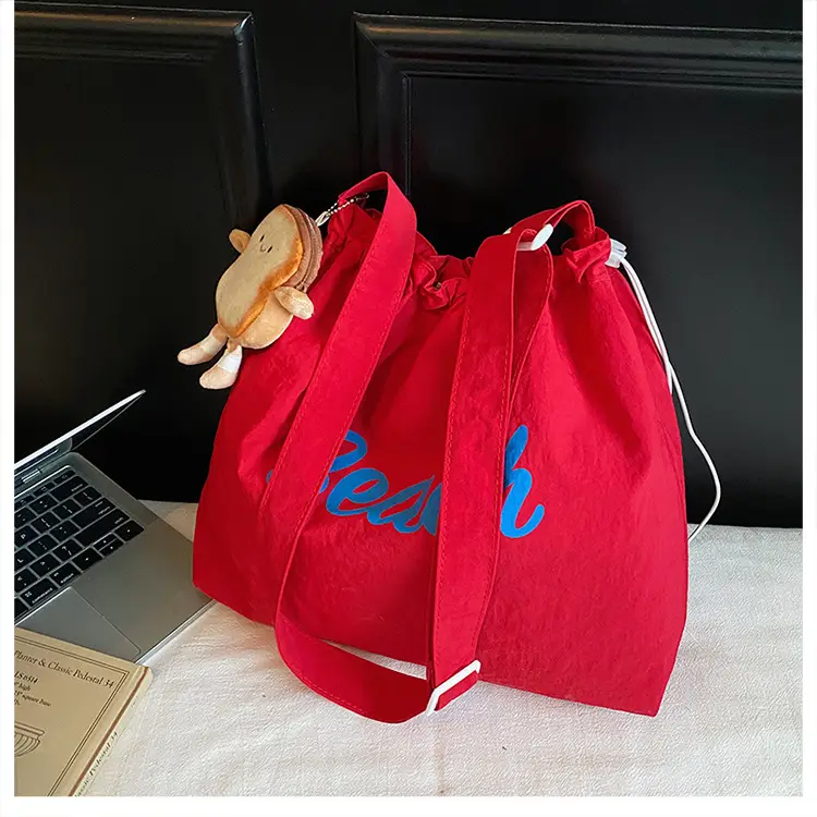 Women's Yellow Printed Tote Bag with Cute Doll — feature 15