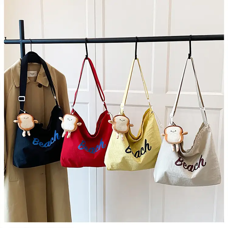 Women's Yellow Printed Tote Bag with Cute Doll — feature 29