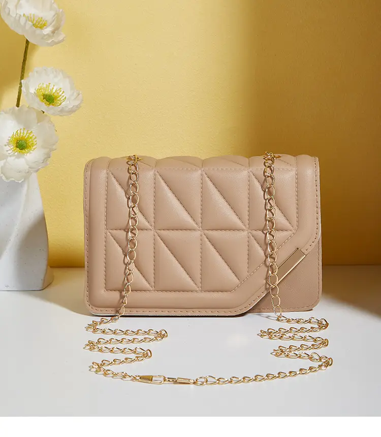 Black Embossed Chain Shoulder Bag for Women — feature 16