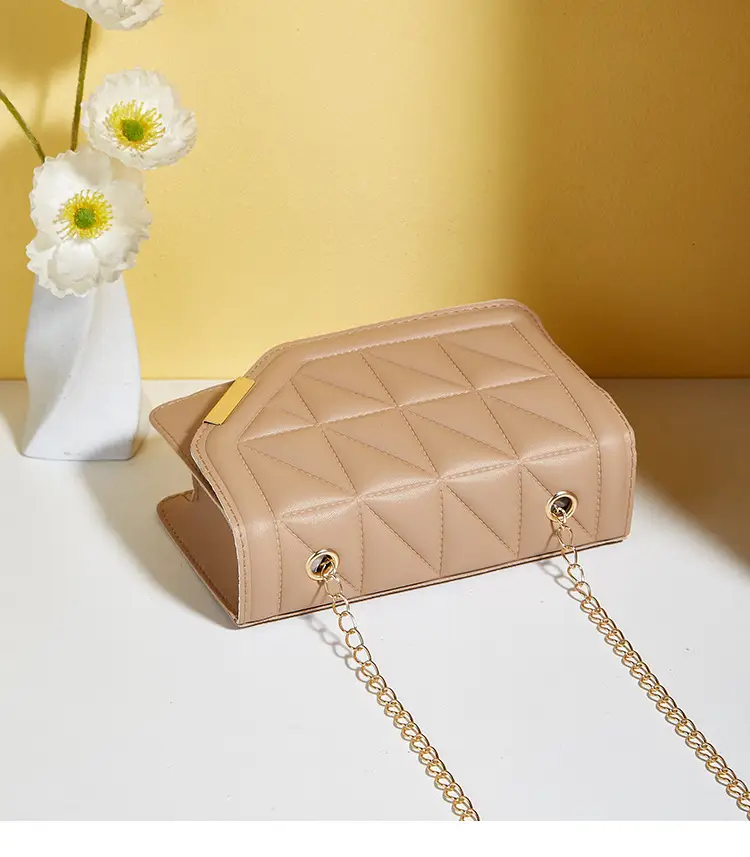 Black Embossed Chain Shoulder Bag for Women — feature 17