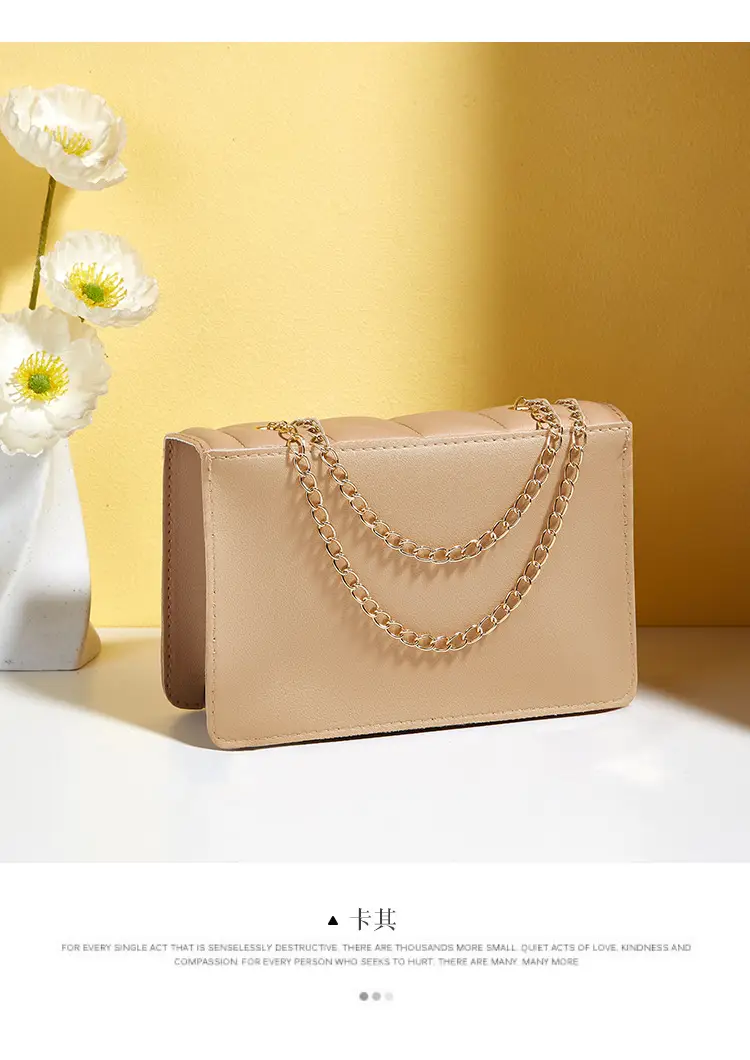 Black Embossed Chain Shoulder Bag for Women — feature 19