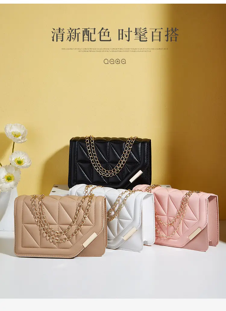 Black Embossed Chain Shoulder Bag for Women — feature 5