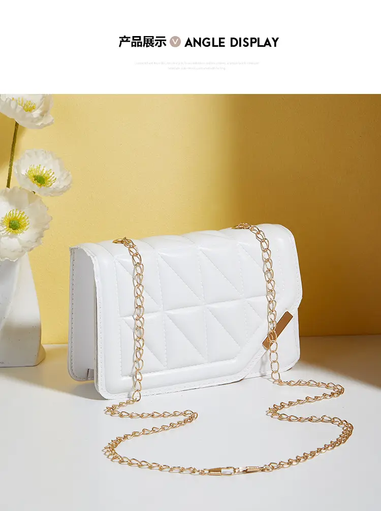 Black Embossed Chain Shoulder Bag for Women — feature 9