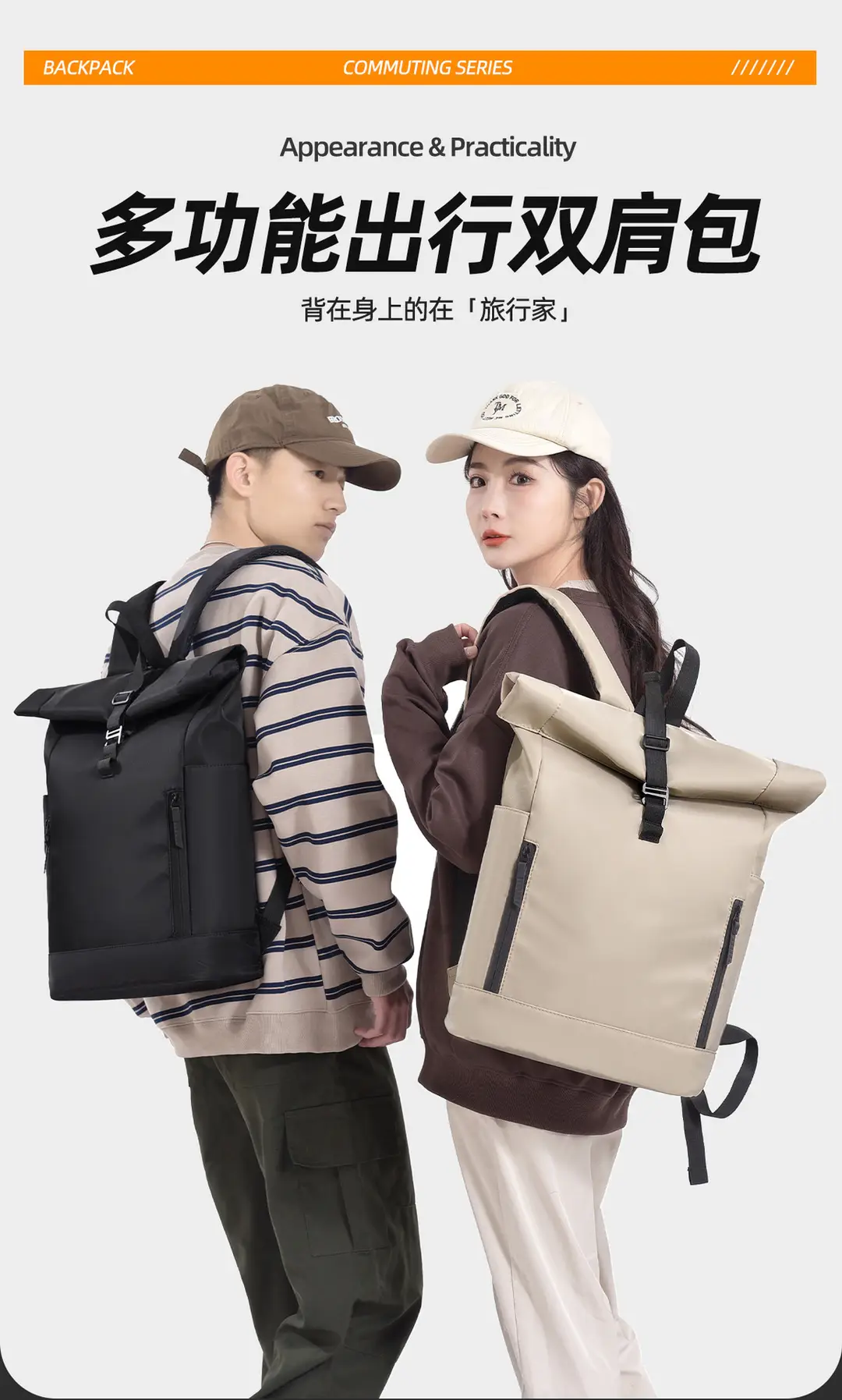 Cross-Border New Backpack 16inch Laptop Backpack Business Trip Travel Bag Commuter Casual Large Capacity School Bag — feature 1