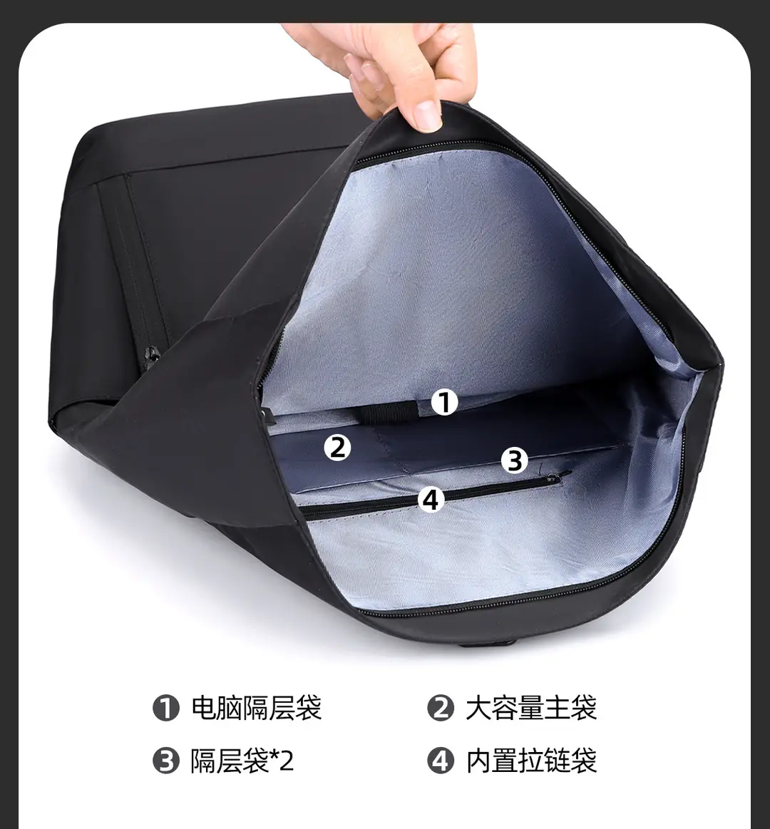 Cross-Border New Backpack 16inch Laptop Backpack Business Trip Travel Bag Commuter Casual Large Capacity School Bag — feature 11