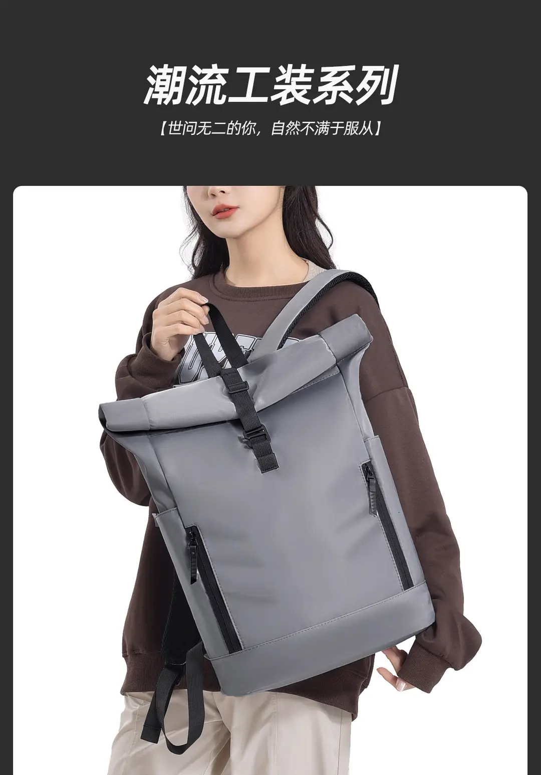 Cross-Border New Backpack 16inch Laptop Backpack Business Trip Travel Bag Commuter Casual Large Capacity School Bag — feature 3