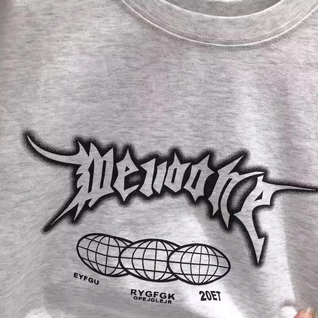 Boys Fake Two-Piece T-Shirts Grey Hip Hop Design — feature 4