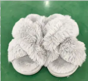 Winter Plush Cross-Strap Cotton Slippers European and American Non-Slip Indoor Soft-Soled Warm Furry Home Slippers for Women - Image 4