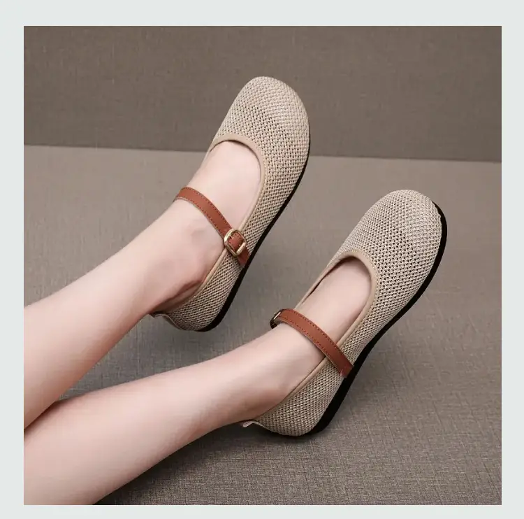 Women's Beanie Shoes Summer New Old Beijing Cloth Shoes 25 Spring and Autum Outer Wear Beanie Shoes One-Leg Mesh Soft Sole Not Tiring for Feet — feature 19