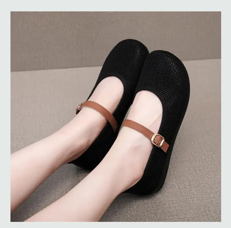 Women's Beanie Shoes Summer New Old Beijing Cloth Shoes 25 Spring and Autum Outer Wear Beanie Shoes One-Leg Mesh Soft Sole Not Tiring for Feet — feature 21