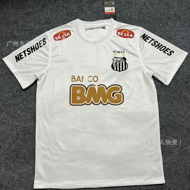 Brazil 2012 Santos Jersey Santos Commemorative Football Uniform No. 11 Neymar Retro White Children's Clothing