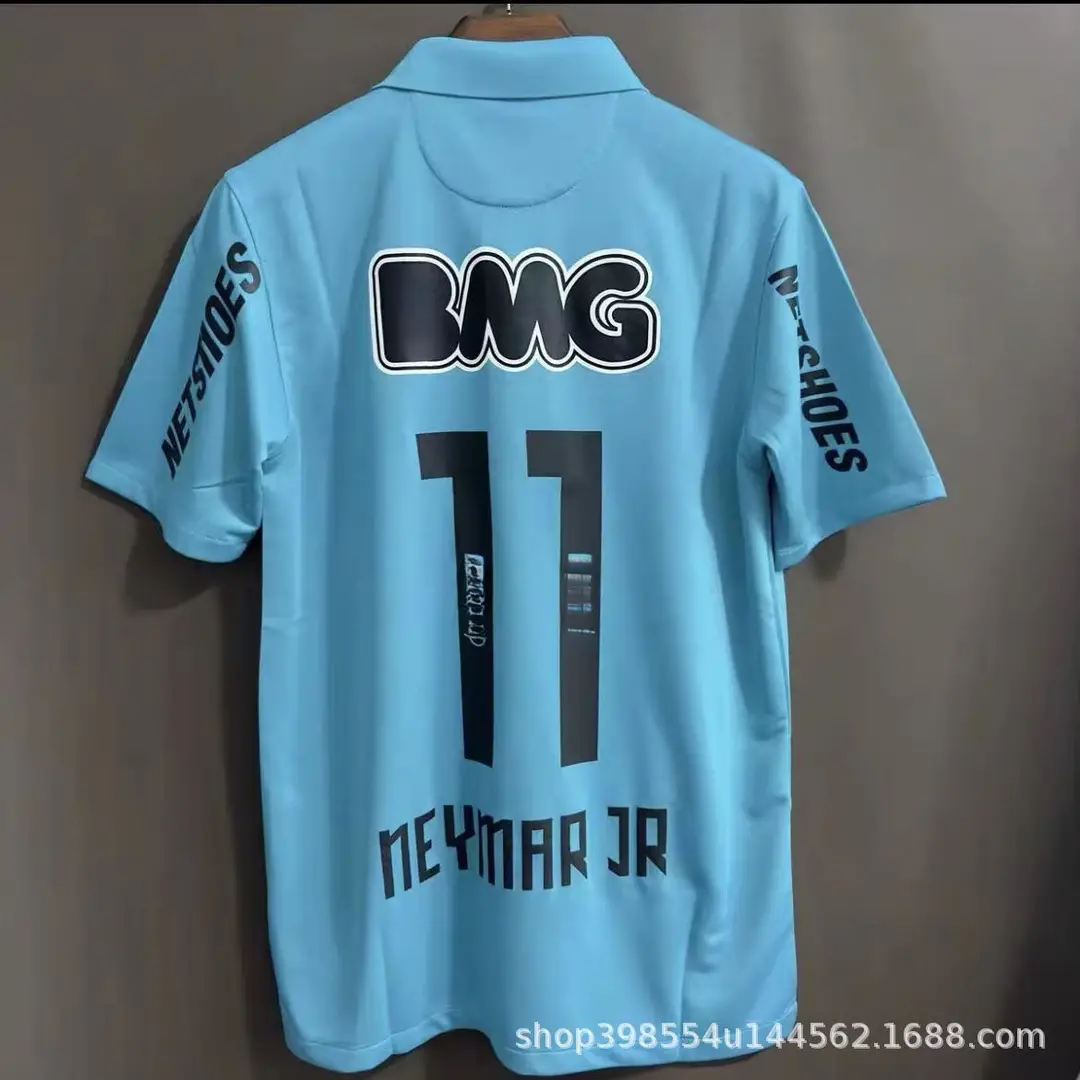 Brazil 2012 Santos Jersey Santos Commemorative Football Uniform No. 11 Neymar Retro White Children's Clothing — feature 1