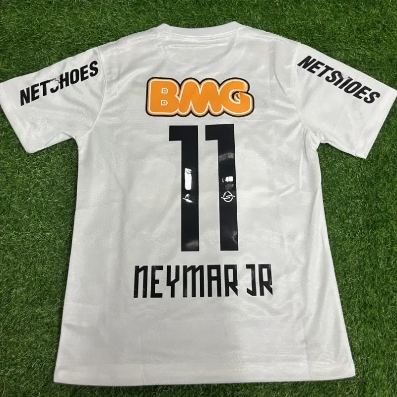 Brazil 2012 Santos Jersey Santos Commemorative Football Uniform No. 11 Neymar Retro White Children's Clothing