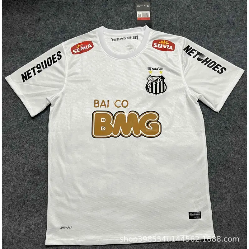 Brazil 2012 Santos Jersey Santos Commemorative Football Uniform No. 11 Neymar Retro White Children's Clothing