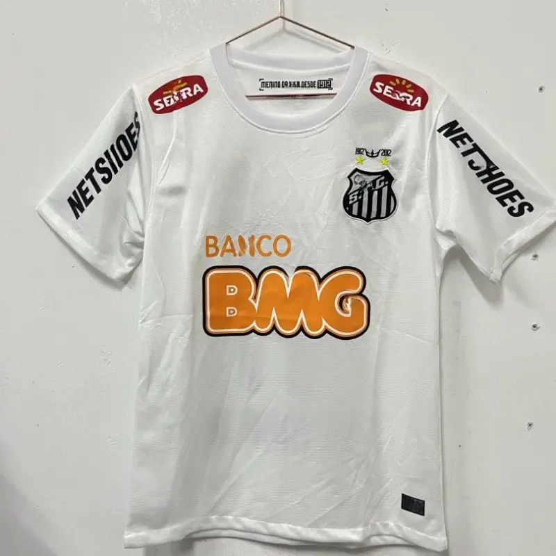 Brazil 2012 Santos Jersey Santos Commemorative Football Uniform No. 11 Neymar Retro White Children's Clothing