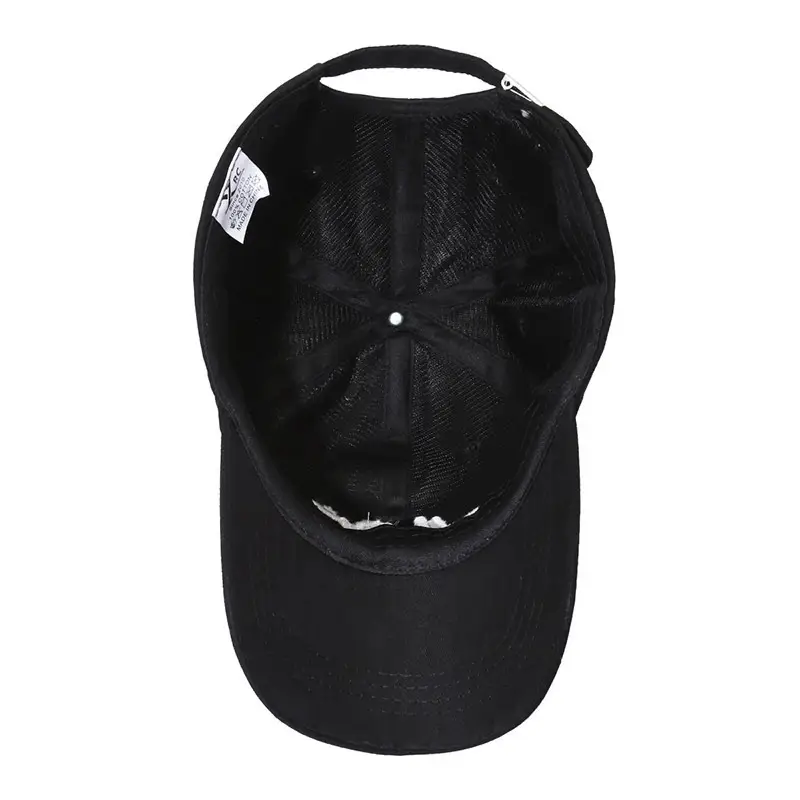 Women Black Embroidered Baseball Cap Large - Image 11