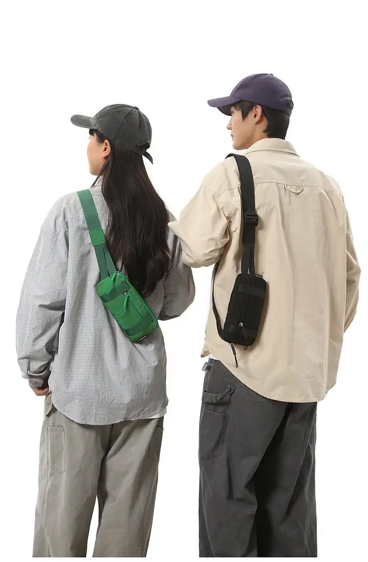Men's Green Crossbody Bag with Mobile Holder — feature 13