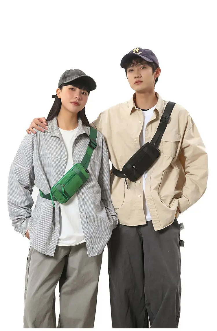 Men's Green Crossbody Bag with Mobile Holder — feature 14