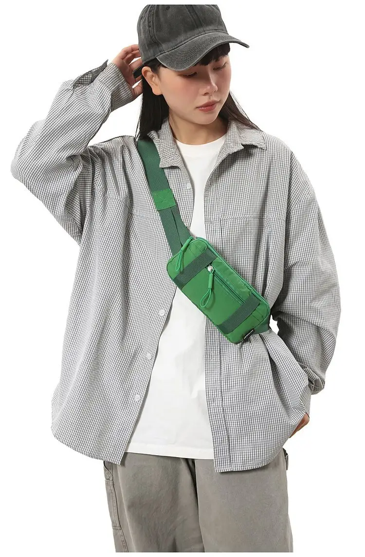 Men's Green Crossbody Bag with Mobile Holder — feature 19
