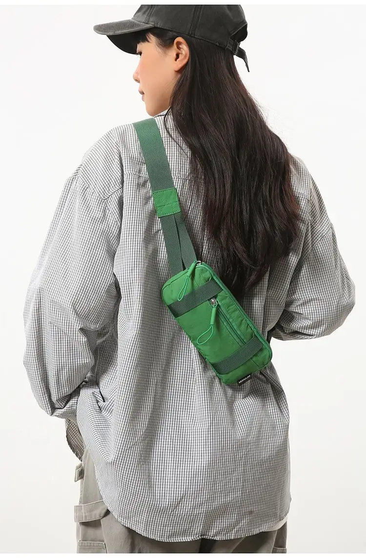 Men's Green Crossbody Bag with Mobile Holder — feature 23