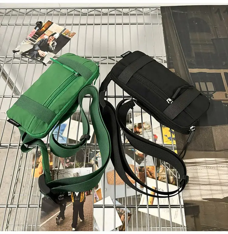 Men's Green Crossbody Bag with Mobile Holder — feature 29