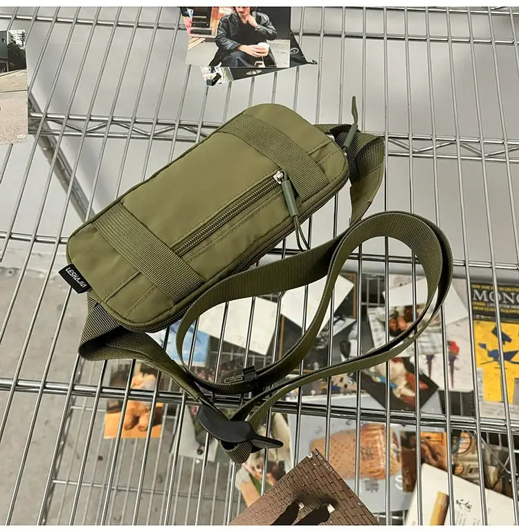 Men's Green Crossbody Bag with Mobile Holder — feature 34