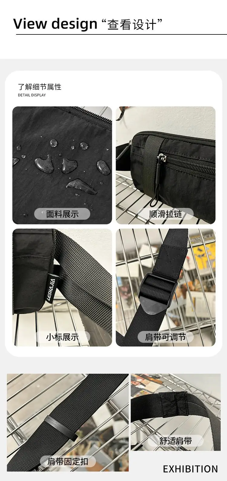 Men's Green Crossbody Bag with Mobile Holder — feature 40