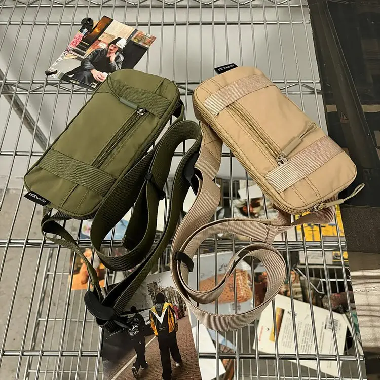 Men's Green Crossbody Bag with Mobile Holder — feature 45