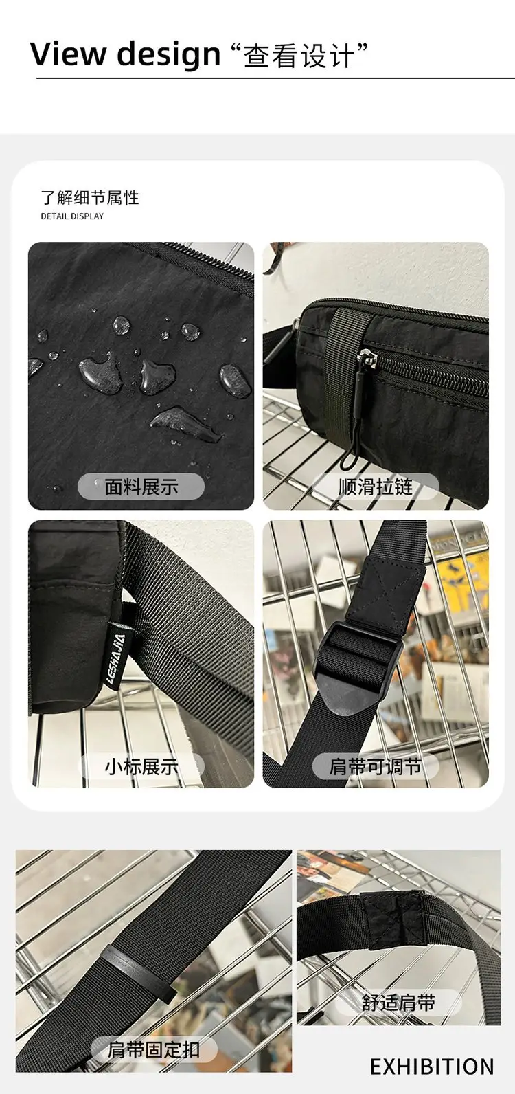 Men's Green Crossbody Bag with Mobile Holder — feature 65