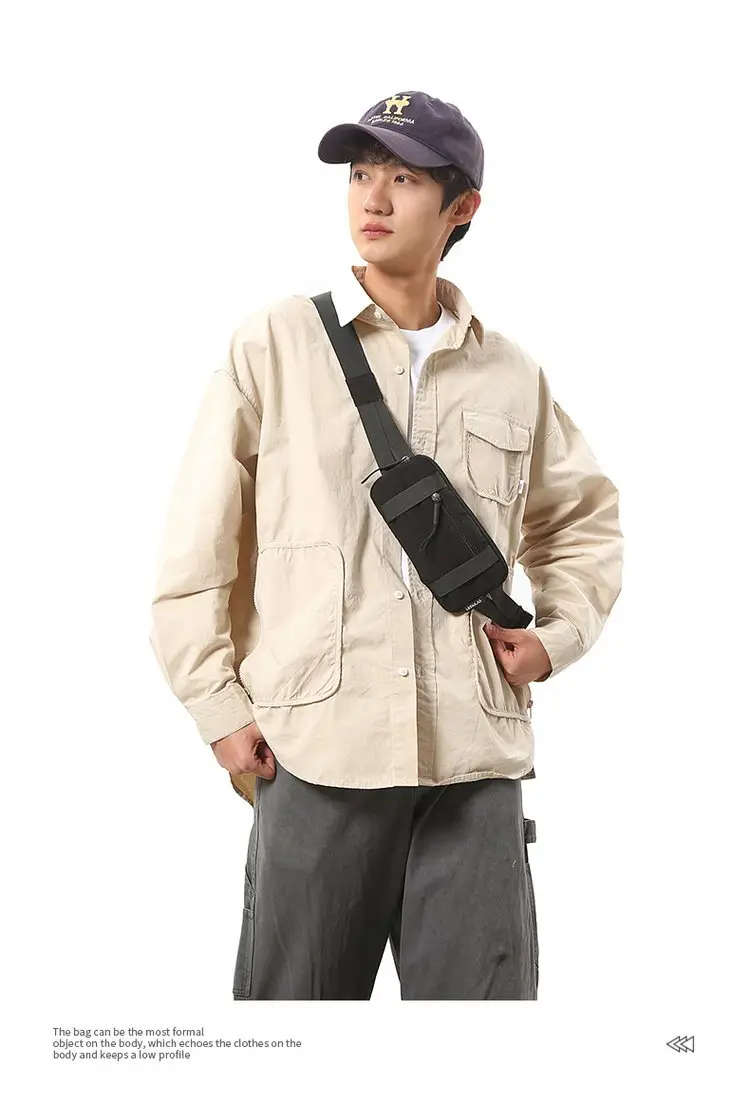 Men's Green Crossbody Bag with Mobile Holder — feature 8