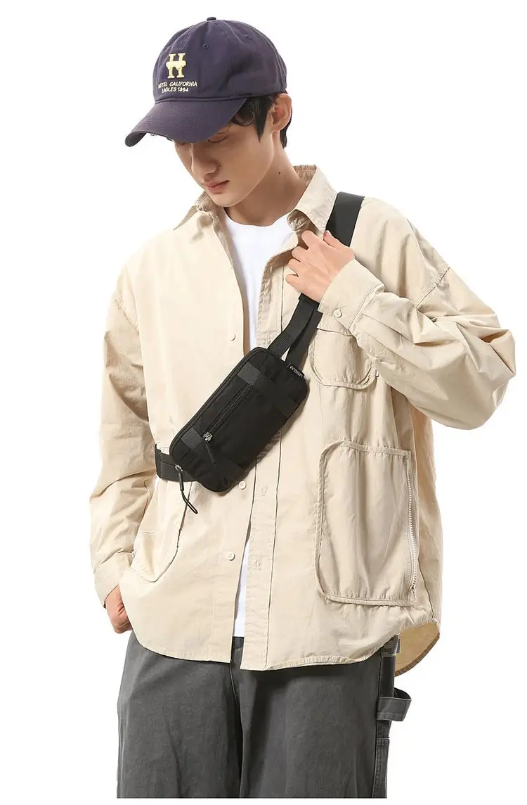 Men's Green Crossbody Bag with Mobile Holder — feature 9