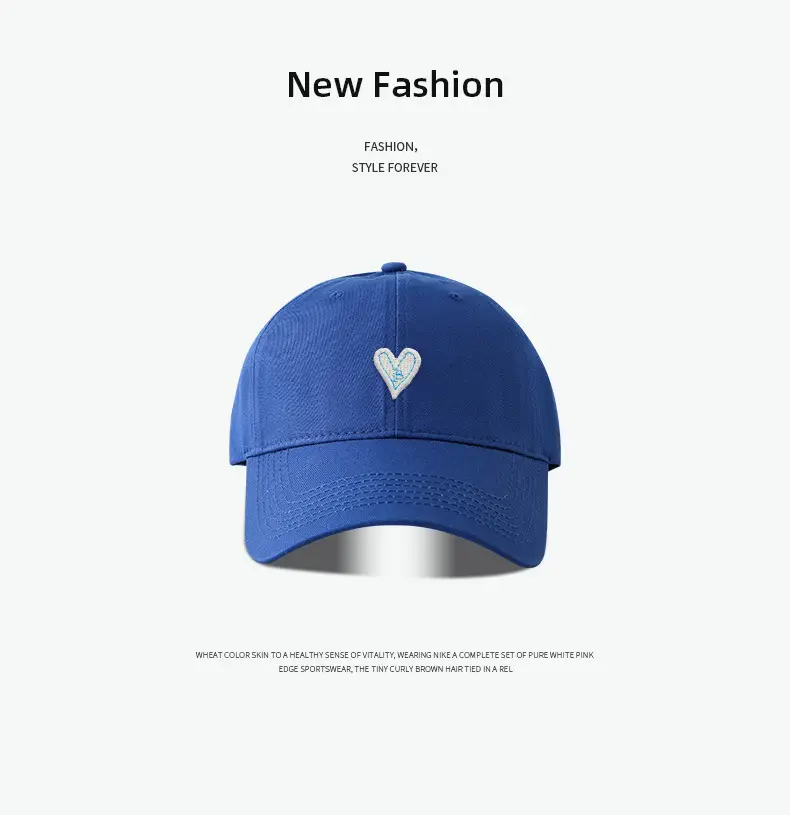 Korean Style Heart Patch Baseball Cap Olive Green — feature 12