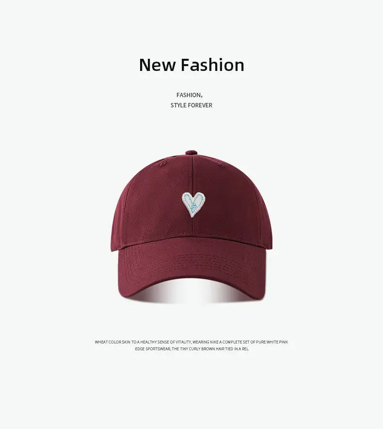 Korean Style Heart Patch Baseball Cap Olive Green — feature 14