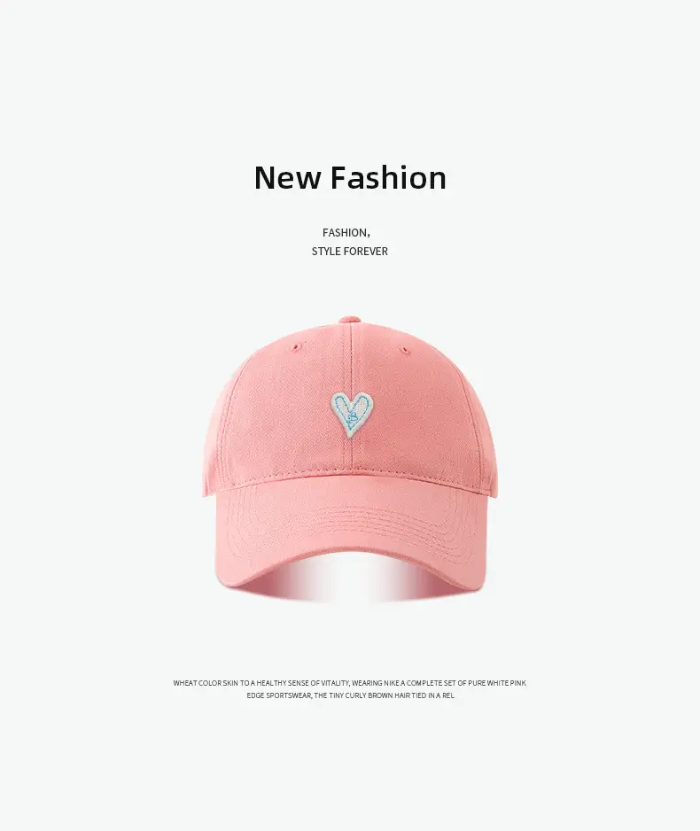 Korean Style Heart Patch Baseball Cap Olive Green — feature 3