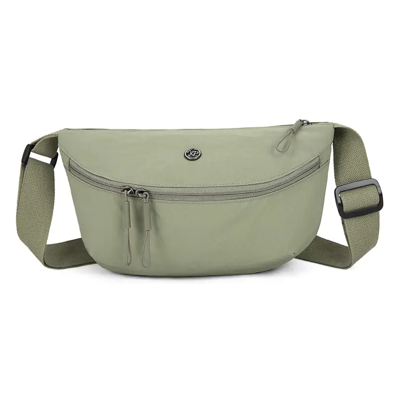 Women's Lightweight Nylon Shoulder Bag in Pink, Black, Green, Blue, White - Image 5