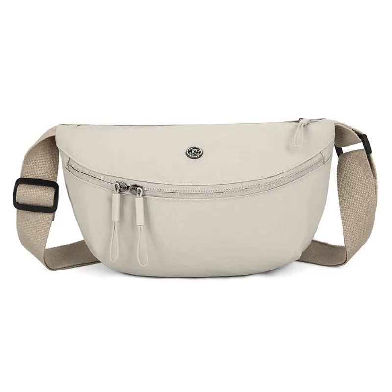 Women's Lightweight Nylon Shoulder Bag in Pink, Black, Green, Blue, White - Image 6