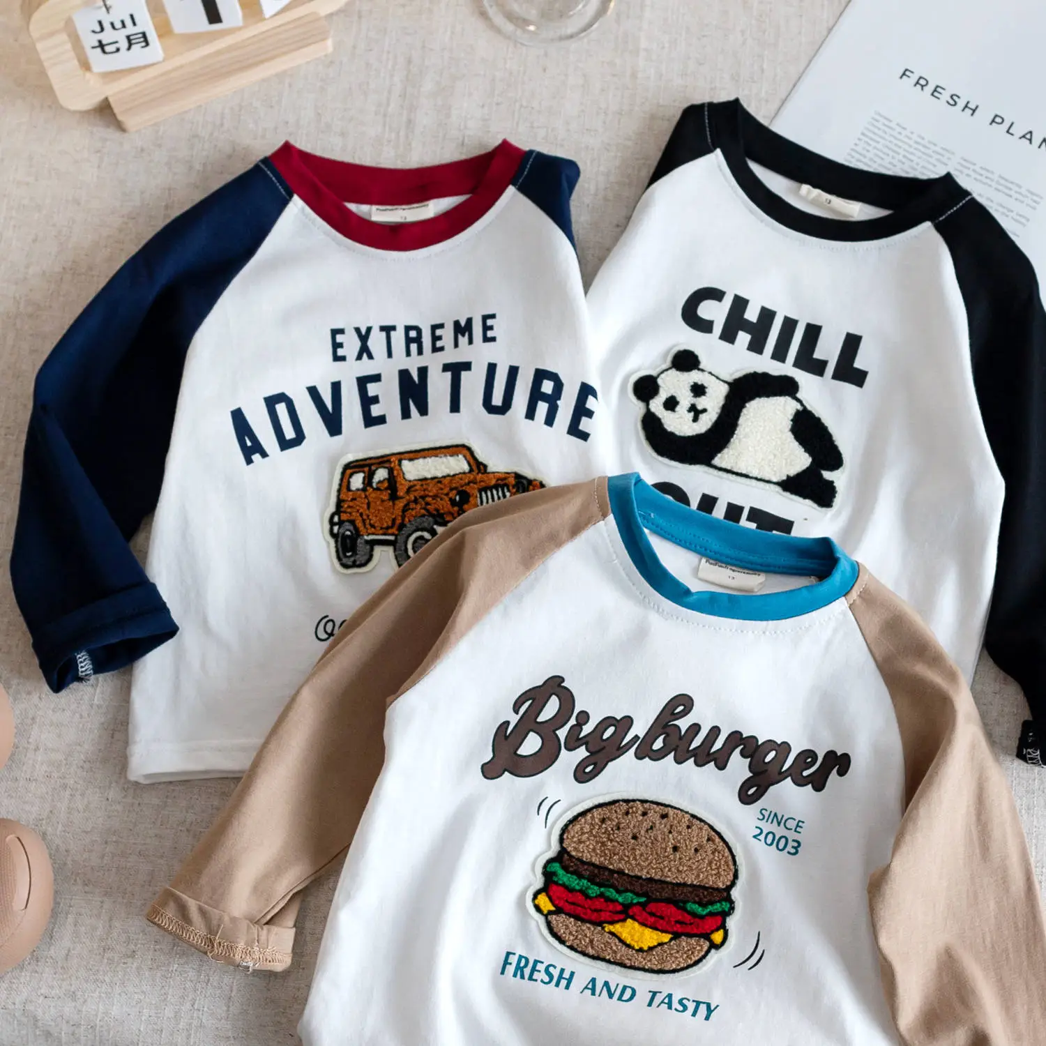 Children's Long Sleeve Cartoon T-Shirts Set 2025 - Image 4