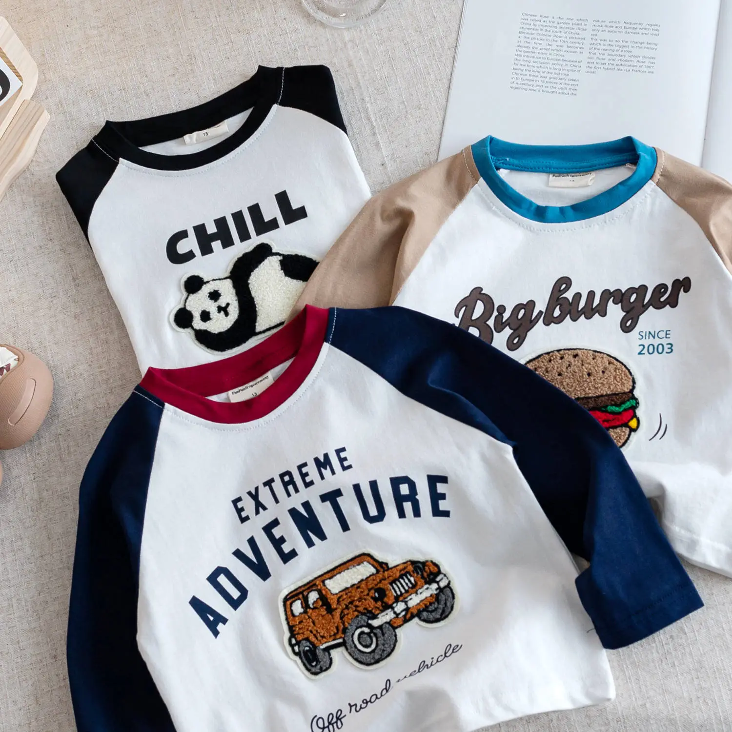 Children's Long Sleeve Cartoon T-Shirts Set 2025 - Image 5
