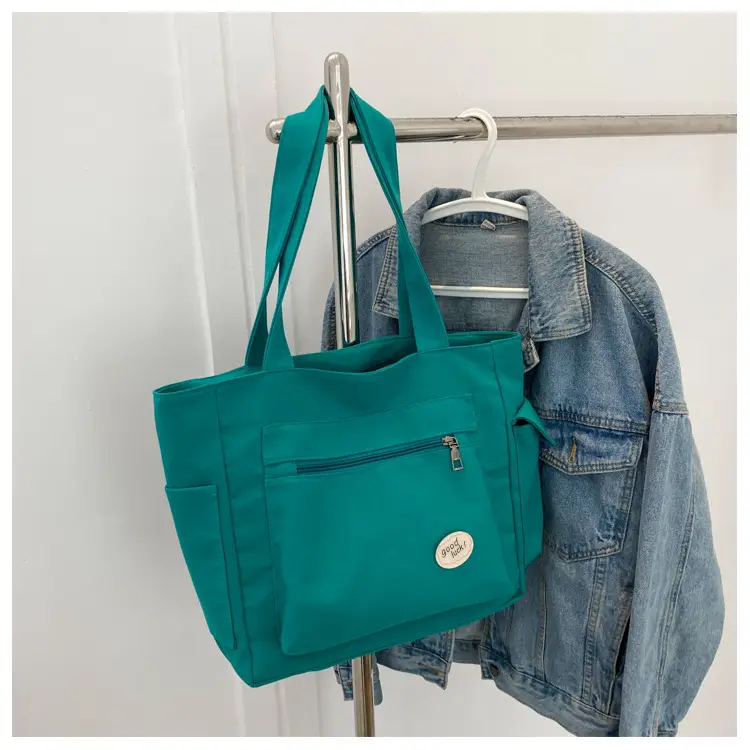 Green Canvas Shoulder Bag for Women Large Capacity — feature 13