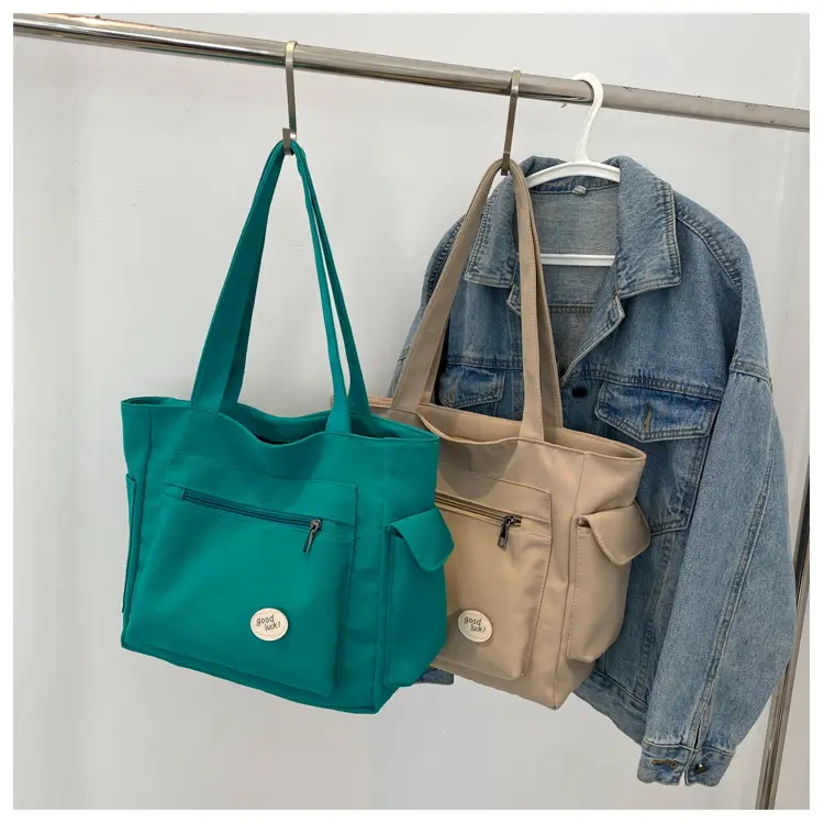Green Canvas Shoulder Bag for Women Large Capacity — feature 15