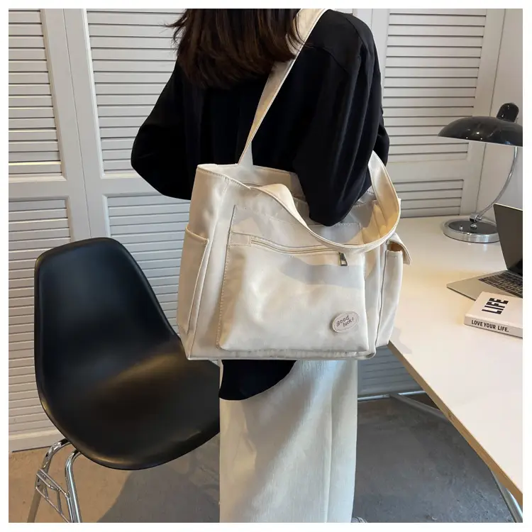 Green Canvas Shoulder Bag for Women Large Capacity — feature 18