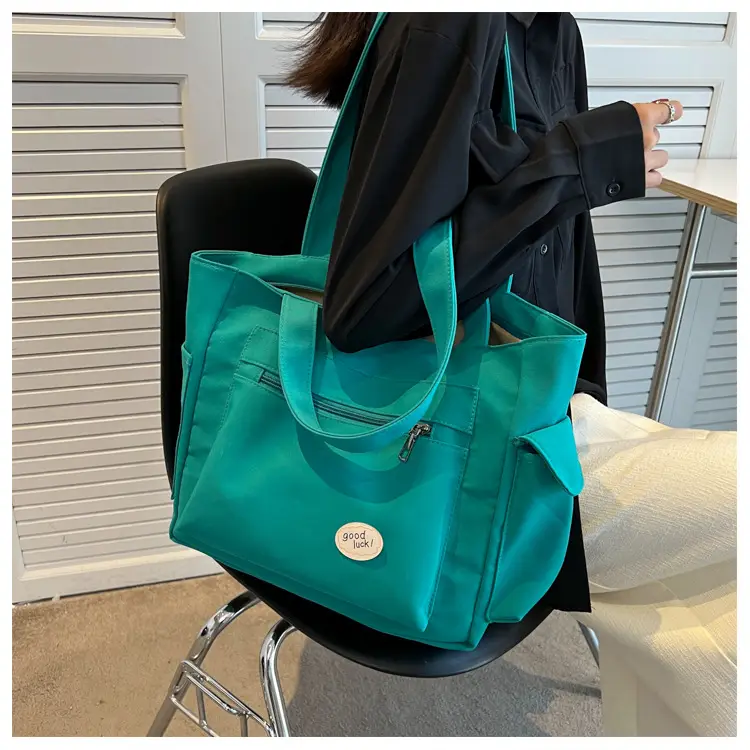 Green Canvas Shoulder Bag for Women Large Capacity — feature 20