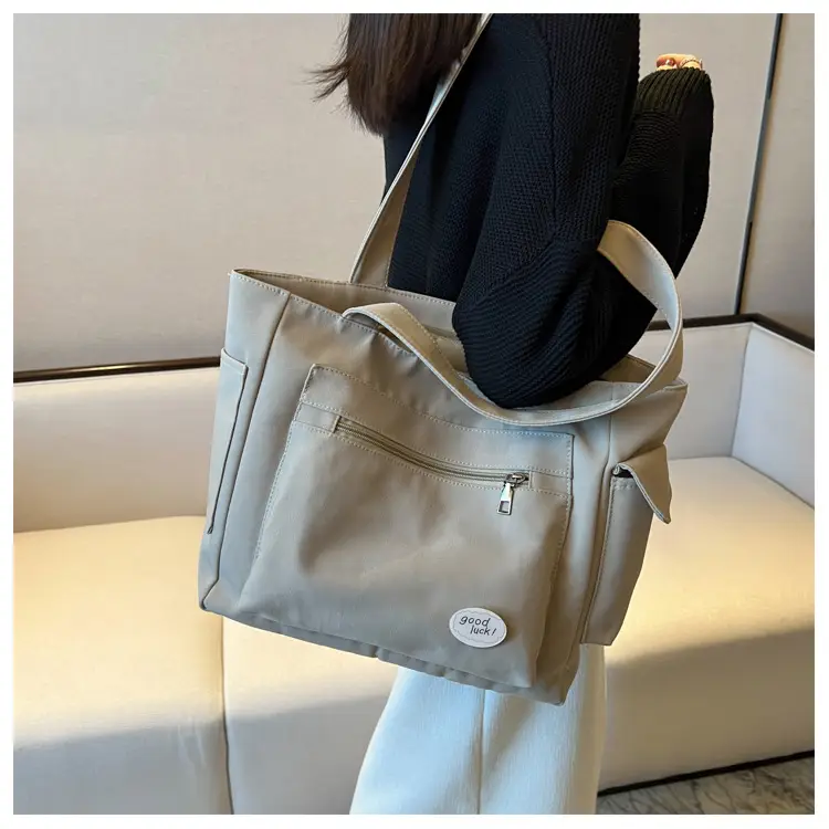 Green Canvas Shoulder Bag for Women Large Capacity — feature 22