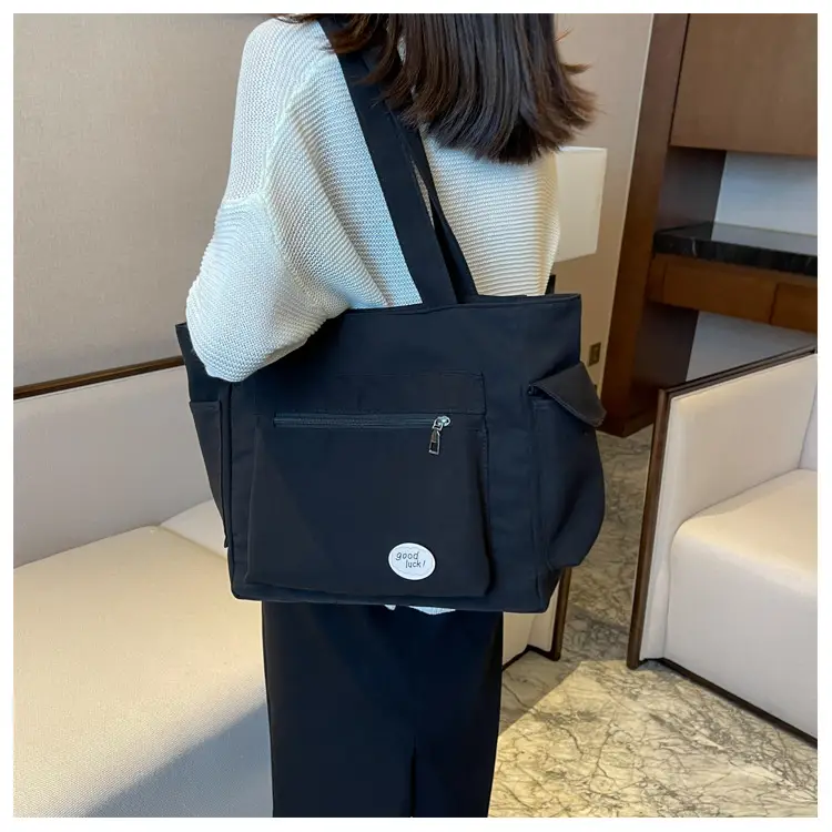 Green Canvas Shoulder Bag for Women Large Capacity — feature 23