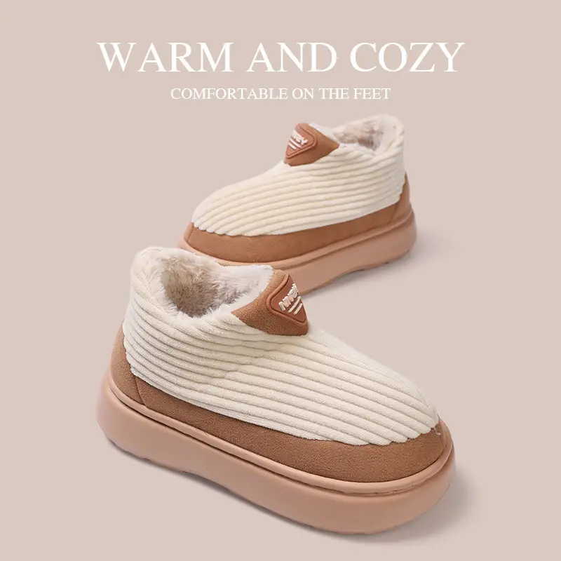 Warmth Thick-Soled Cotton Shoes for Men in Winter
