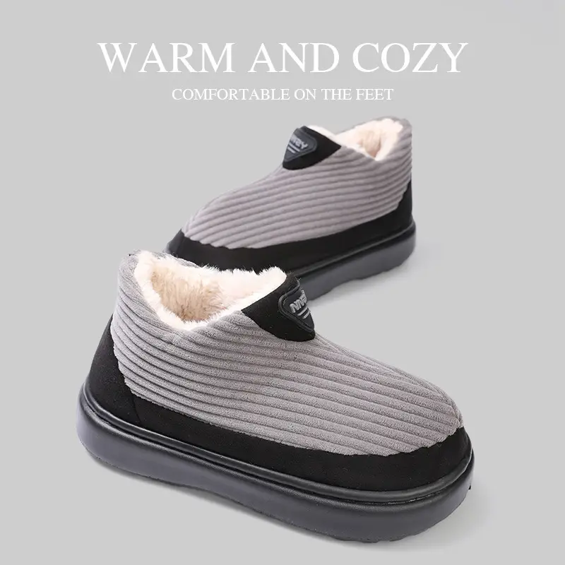 Warmth Thick-Soled Cotton Shoes for Men in Winter